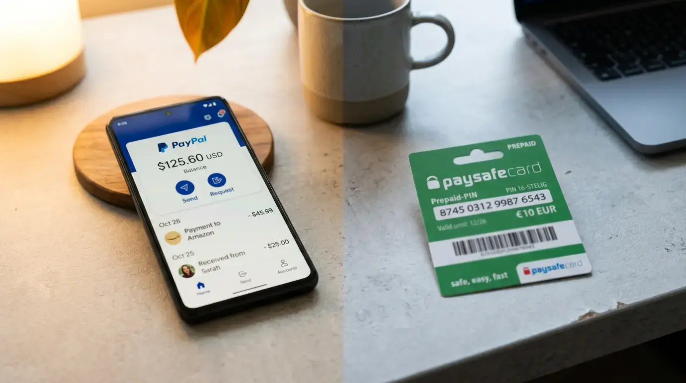 PayPal vs Paysafecard σύγκριση στοιχήματος - ταχύτητα, ανωνυμία, όρια