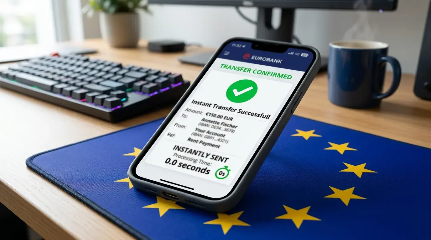 SEPA Instant PayPal Ελλάδα - δωρεάν αναλήψεις και ταχύτητα